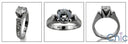 Engagement 1 Ct Round Euro Shank Channel Cubic Zirconia Cz Ring