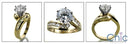 Engagement 2 Ct Round Twisted Channel Shank Cubic Zirconia Cz Ring