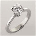 Solitaire .50 Round Single Stone Cubic Zirconia Cz Ring