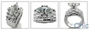 Engagement Marquise CZ 2 Ct Center Channel Wide shank Cubic Zirconia Cz Ring