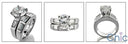 Matching Set 1.5 Round Center Channel Baguettes Cubic Zirconia Cz Ring