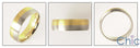 Mens Two Tone Satin Finish Wedding Band