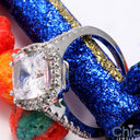 Engagement 3.5 Ct Cushion Pave Cubic Zirconia Cz Ring