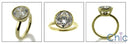 Solitaire 3.5 Ct Round Bezel Tiffany Engagement Cubic Zirconia 14K Yellow Gold Ring