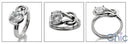 Solitaire Knot Ring 1 Ct Round Cubic Zirconia 14 K White Gold