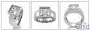 Solitaire 1.5 Princess Full Bezel Set Engagement Cubic Zirconia Cz Ring