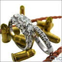 Wedding .75 TCW Round in Pave Cubic Zirconia CZ Band 