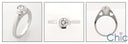 Solitaire 0.75 Round Bezel C art Contours Cubic Zirconia Cz Ring