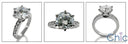 Engagement 3 Ct Round Tiffany Style Cubic Zirconia Cz Ring
