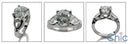 3 Stone 2.25 Round Pear Shape Cubic Zirconia Cz Ring