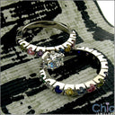 Eternity Multi Color Round Stone Cubic Zirconia Cz Ring