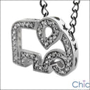 Cubic Zirconia Cz Elelphant Charm Pendant