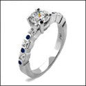 Engagement .65 Round cz Center bezel Cubic Zirconia Cz Ring