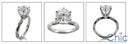 Engagement 2.5 Round Center Tiffany 6 Prongs Cubic Zirconia Cz Ring