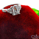 Engagement 2 Ct Emerald Cubic Zirconia Cz Ring