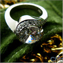 Anniversary 2.5 Round in Half Bezel Cubic Zirconia Cz Ring