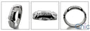 Mens .25 Princess in Channel Cubic Zirconia CZ Wedding Band