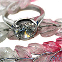 Solitaire 1.5 Round Center Sapphire Channel Cubic Zirconia Cz Ring