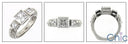 Anniversary 1.6 TCW Princess Euro Shank Cubic Zirconia Bezel 14K W Gold Ring