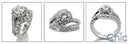 Matching Set 1.25 Round Center Fitted Pave Wedding Cubic Zirconia Cz Ring