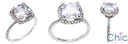 Engagement 3 Ct Cushion Halo Pave Narrow Cubic Zirconia Cz Ring