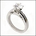 Engagement 1.5 Round Stone Ct Filigree Detail Cubic Zirconia Cz Ring