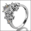 Engagement 2.25 Ct Bridal Cubic Zirconia Cz Ring