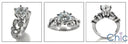 Engagement 1.25 Brilliant Center Bezel set Cubic Zirconia Cz Ring