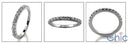 Wedding Round Stone .30 TCW in Share Prong Cubic Zirconia CZ Band 