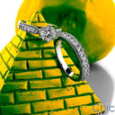 Matching Set 1 Ct Center ring Pave set Cubic Zirconia Cz Ring