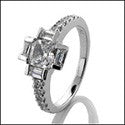 Anniversary Princess Baguette Promise Cubic Zirconia Cz Ring