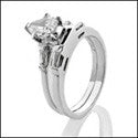 Matching Set Pear 1 Ct Channel Baguettes Cubic Zirconia Cz Ring