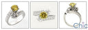 Anniversary Canary 1 Ct Round Twisted Shank Cubic Zirconia Cz Ring