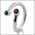 Fine Jewelry Ruby Ct Sapphire Bezel Cubic Zirconia Cz Ring