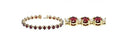 Oval Ruby and Diaond CZ Tennis Bracelet