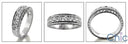 Wedding Round 1 Ct Channel HCt Engraved Cubic Zirconia CZ Band