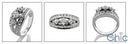Anniversary Princess Channel Cubic Zirconia Cz Ring