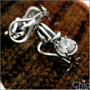 Knot design 1 Ct Round Each Cubic Zirconia CZ Earrings