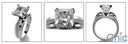 Engagement Princess 2 Ct Center Pave Cubic Zirconia Cz Ring