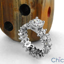 Eternity 1 Ct Round Center Marquise Eterntiy Cubic Zirconia Cz Ring