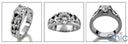 Engagement 1 Ct Round Princess on Cubic Zirconia Cz Ring
