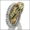 Eternity CHANNEL ETERNITY THREE IN ONE Cubic Zirconia Cz Ring