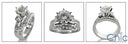 Matching Set 1.5 Ct Round Center Channel Fitted Cubic Zirconia Cz Ring