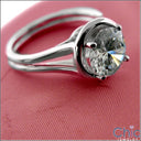 Solitaire Round 1.5 Ct Split Shank Cubic Zirconia Cz Ring