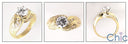 Anniversary 1 Carat Round Cubic Zirconia 14K Yellow Gold Pave Ring
