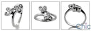 0.60 round Bezels Cubic Zirconia Promise Ring 14K White Gold