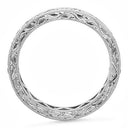 Cubic Zirconia Eternity Band With Triangle Design Hand Engraved