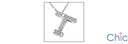 Cubic Zirconia Cz T Alphabet Letter Initial Pendant