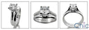 Matching Set Asscher Cut 1.5 Center Curved Wedding Cubic Zirconia Cz Ring
