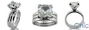 Matching Set 3 Ct Cushion Solitaire Plain 2 Cubic Zirconia Cz Ring